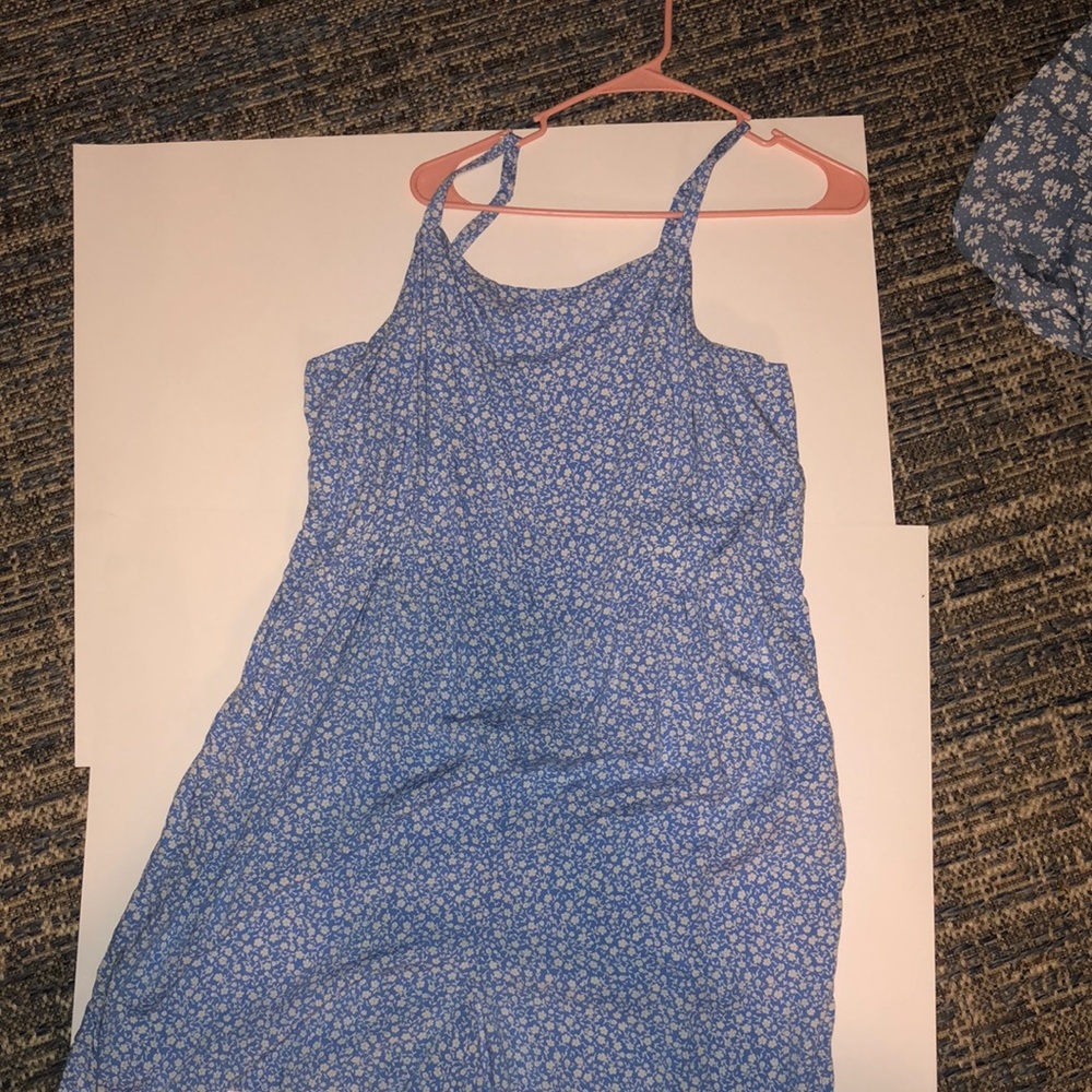 Old navy blue floral romper size xxl